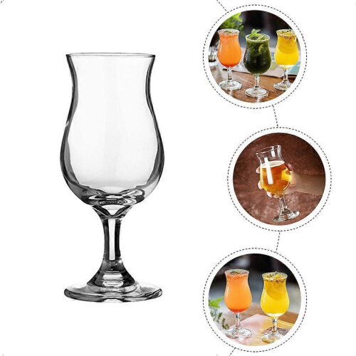 Transparent Water Goblets Glass Goblet for Home Drinking 4Pcs 2