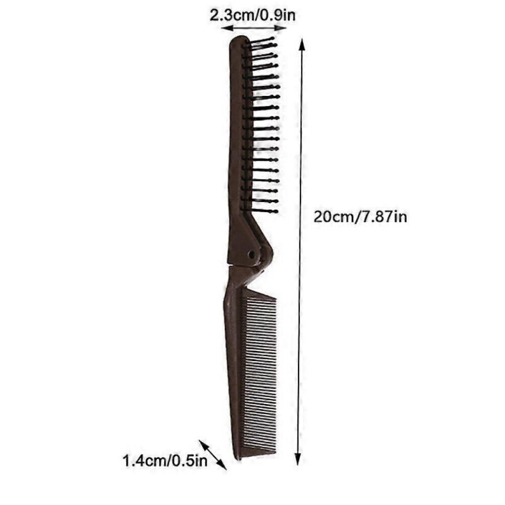 Travel Portable Folding Dual Comb Wholesale Folding Hairdressing Portable Comb Makeup Comb Straight Curly Dual Comb New