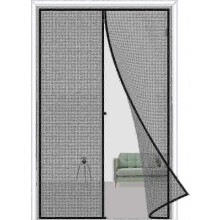 Zwart magnetisch deurgordijn van 80 x 210 cm, insectenwerend magnetisch deurgordijn met magneten, boren niet nodig.