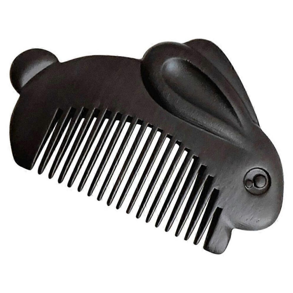 Unisex Wooden Hair Comb With Rabbit Design For Massage 4Pcs Portable Combs