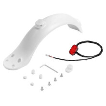 Hinterradkotflügelhalterung für Elektroroller mit Rücklicht (4 Schrauben), Gummikappensatz für 4-Loch-Kotflügel von E-Scootern
