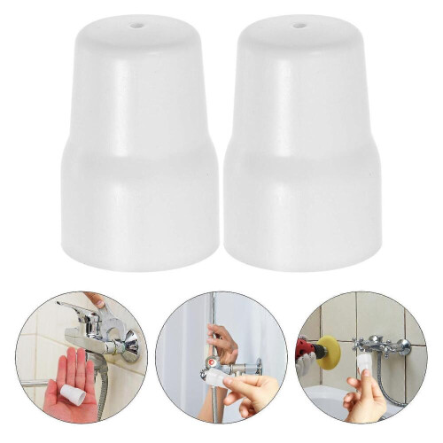 Weiße Duschkopflochabdeckung, PVC-Duschventilabdeckung, 4-teilig 1