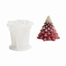 Barsinfi Weihnachten 3D Weihnachtsbaum Zeder Kerze Form Aromatherapie Kerze Seife Kuchen Silikonform