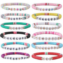 12 Freundschaftsarmbänder, Armbandset inspiriert vom TS-Album, Freundschaftsarmbandset für Musikliebhaber