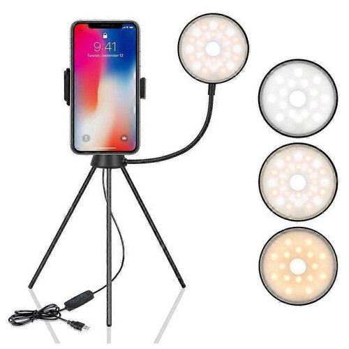 Selfie-Leuchte mit flexibler Handyhalterung