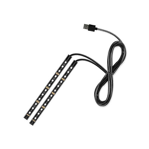 24 LED εσωτερικός φωτισμός ποδιών αυτοκινήτου με διακοσμητικές λάμπες USB Auto RGB Atmosp 1