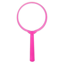 Pink Mini Handheld Magnifying Loupe for Students and Children - Portable Reading Magnifier with Plastic Handle