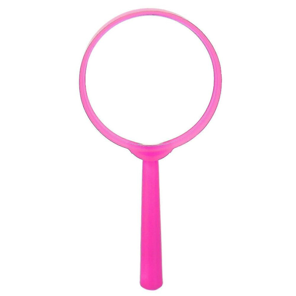 Pink Mini Handheld Magnifying Loupe For Students And Children - Portable Reading Magnifier With Plastic Handle