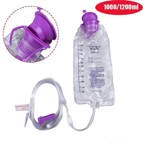 Ιατρική πλαστική σακούλα σίτισης 1000/1200ml, τσάντα εντερικής διατροφής, ρινική αν 1