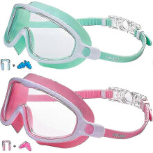 Schwimmbrillen für Kinder, 2er-Pack, beschlagfrei, UV-Schutz, weites Sichtfeld, für Kinder von 3-14 Jahren_c*