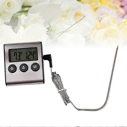 Termometer för mat, grill, röktermometer, kökstermometer, kötttermometer, två 1