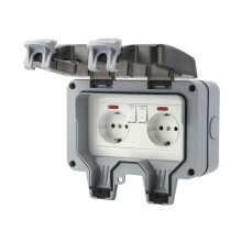 European Standard Socket Box Reliable Outdoor Socket with Lockable Cover Excellent Choice for Garden Kitchen & Garage