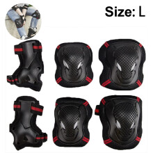 Set di protezioni per sport multipli, protezioni per ginocchia, gomiti e polsi resistenti agli urti con materiale PE di alta qualità e imbottitura