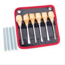 6-teiliges Holzschnitzwerkzeug-Set mit Handgriff – Holzschnitzmesser – Holzschnitzwerkzeug – Handmeißel – Holzschnitzschere – Holzschni