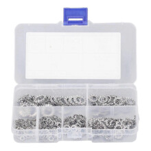 Kit com 300 arruelas de pressão estrela dentadas externas M2.5 M3 M4 M5 M6 M8 em aço inoxidável 304