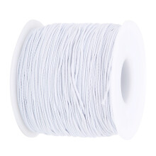 Elastikfaden 1 mm x 100 m für Schmuck & Bastelarbeiten Weiß