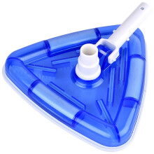 Triangular Swimming Pool Vacuum Head, Replaceable Channel-Set with Polypropylene Brushes Integrated Brush Bristles with Perimeter Vinyl Bumper for