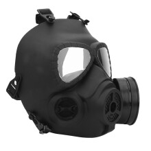 Airsoft Tactical Mask Full Face Protection Mask With Fan System And Anti-Fog Lens For War Games Paintball Cosplay, Black