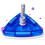 Triangular Swimming Pool Vacuum Head, Replaceable Channel-Set with Polypropylene Brushes Integrated Brush Bristles with Perimeter Vinyl Bumper for 7