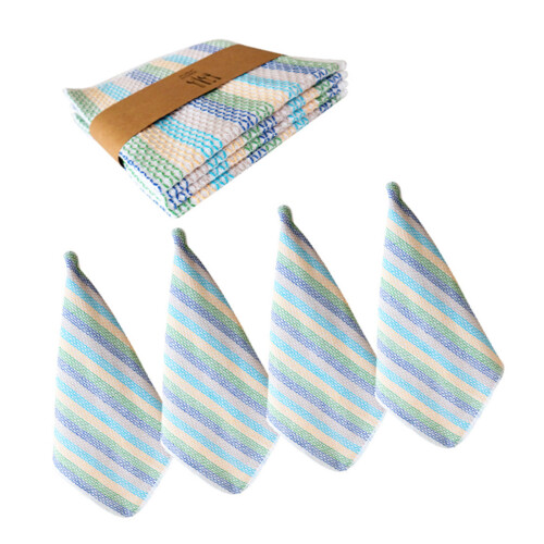 4Pieces Soft Absorbent Cleaning Dish Cloths Quick-style C
