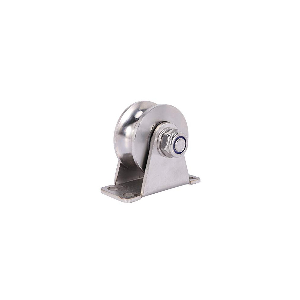 1Pack Utype Stainless Steel Pulley Block Mute Bearings Groove Sliding Roller Track Wheel 9426802555950