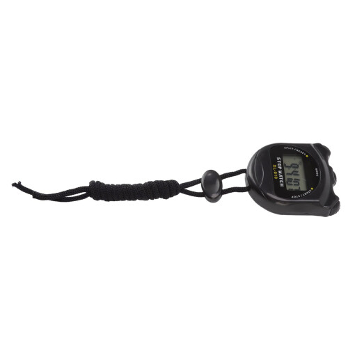 Waterproof Digital Stopwatch 140mAh Multi-Function Sports Timer Black