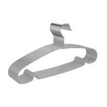 10 Stuks Duurzame Plastic Kleerhangers Geen Slip Houd-Grijs