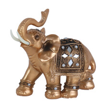 Feng Shuis Olifant Trunk Up Versiering Rijkdom Aantrekkend-M