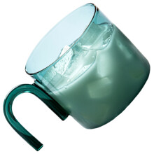 Elegant enkellaags glazen koffiekopje, transparant-Meer groen