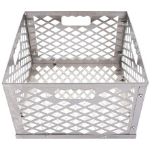 1 x Silver 5279338P04 Stainless Steel Charcoal Basket for Charcoal Smoker Basket Silver