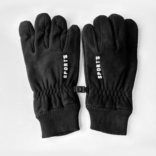 Warme Winterhandschuhe mit Touch - Skihandschuhe Black M 1