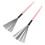 2PCS Pink Maple Drum Brush Dual Headed Percussion Stick with Steel & Rubber Tips 14