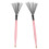2PCS Pink Maple Drum Brush Dual Headed Percussion Stick with Steel & Rubber Tips 16