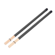 2er Set Bambus-Tambourinpinsel & -Schlägel für Schlaginstrumente Schwarz