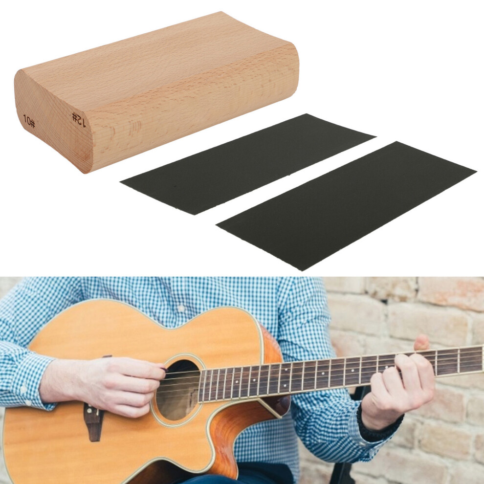 Maple Guitar Fretboard Radius Sanding Block 10"/12" Luthier Tool 8481374133594