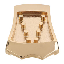 Gold Mandolin Tailpiece for 8-String Vaulted Mandolins Enhances Sound