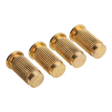 4 piezas de anclajes de puente para guitarra ajustables de color dorado