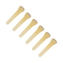 6 Stück Gitarrensattel aus Knochen als Ersatz für Saitenhalter für Folk-Gitarre & Ukulele