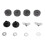 12Pcs Cymbal Felt Sleeves & Wing Nuts Kit, Gray, 4cm 2