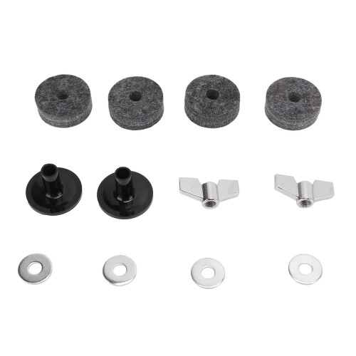 12Pcs Cymbal Felt Sleeves & Wing Nuts Kit, Gray, 4cm 1