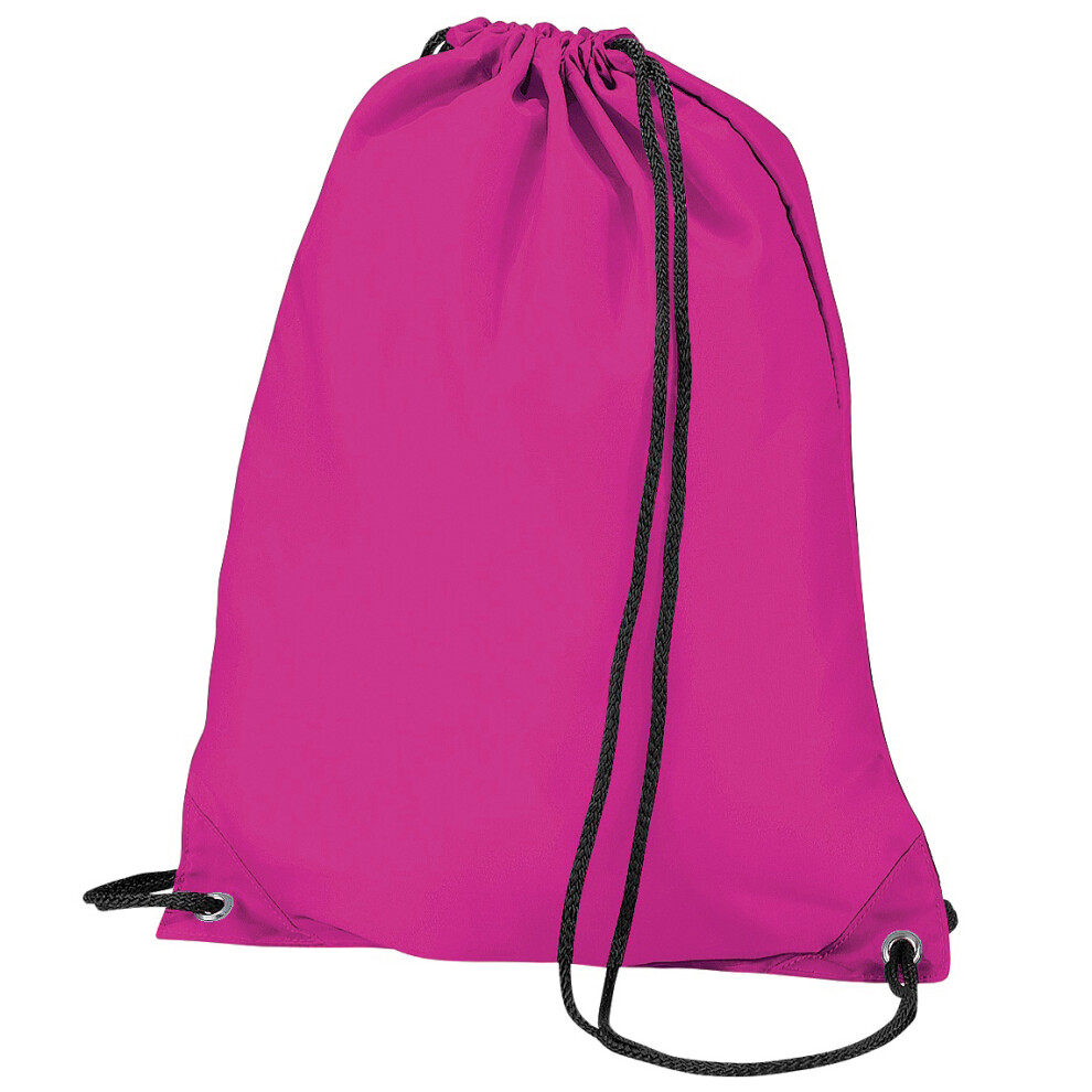 Bagbase (One Size, Fuschia) Budget Water Resistant Sports Gymsac Drawstring Bag (11L) (Pack Of 2) Multicoloured