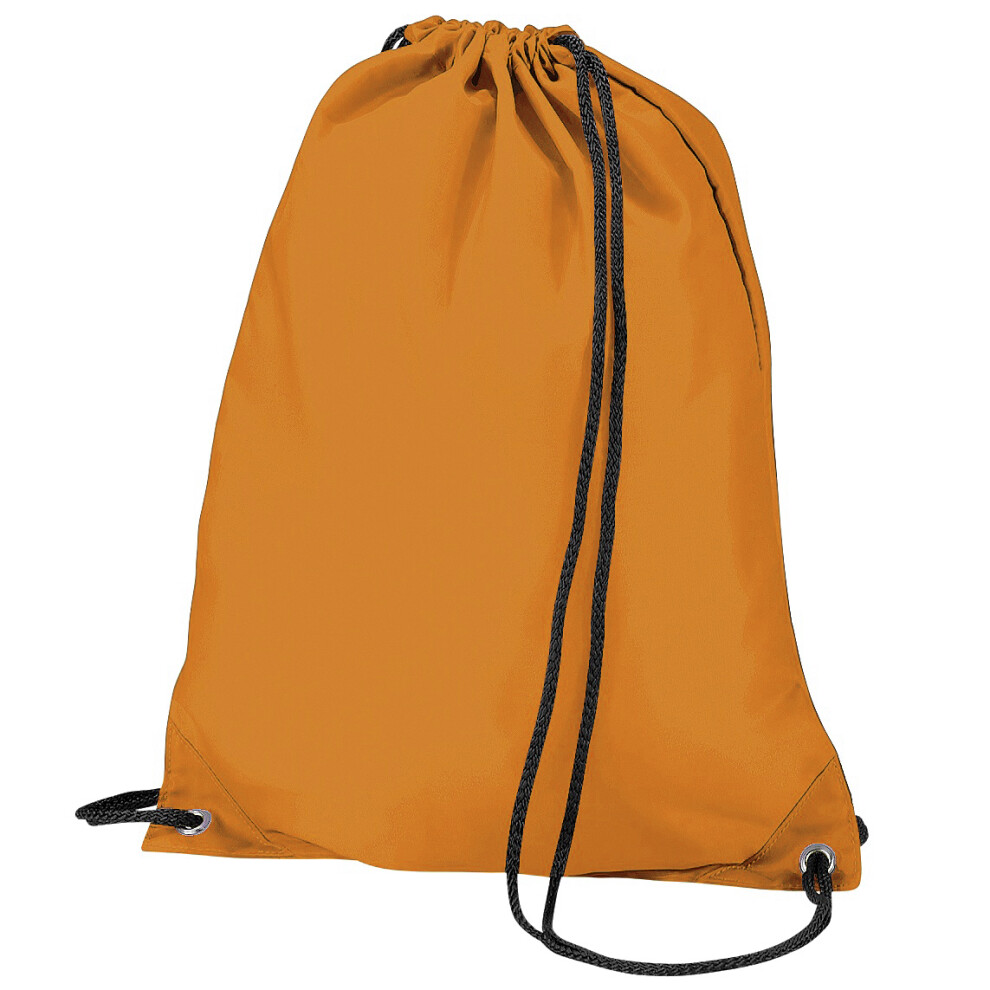 Bagbase (One Size, ) Budget Water Resistant Sports Gymsac Drawstring Bag (11L) (Pack Of 2) Orange