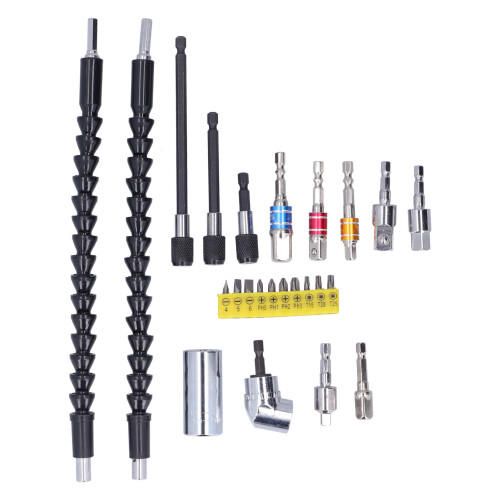 Universal Socket Adapter Flexible Drill Bit Extension Magnetic Extension Chuck Drill Bit Holder Right Angle Drill Attachment Rotatable Socket Adapter 2
