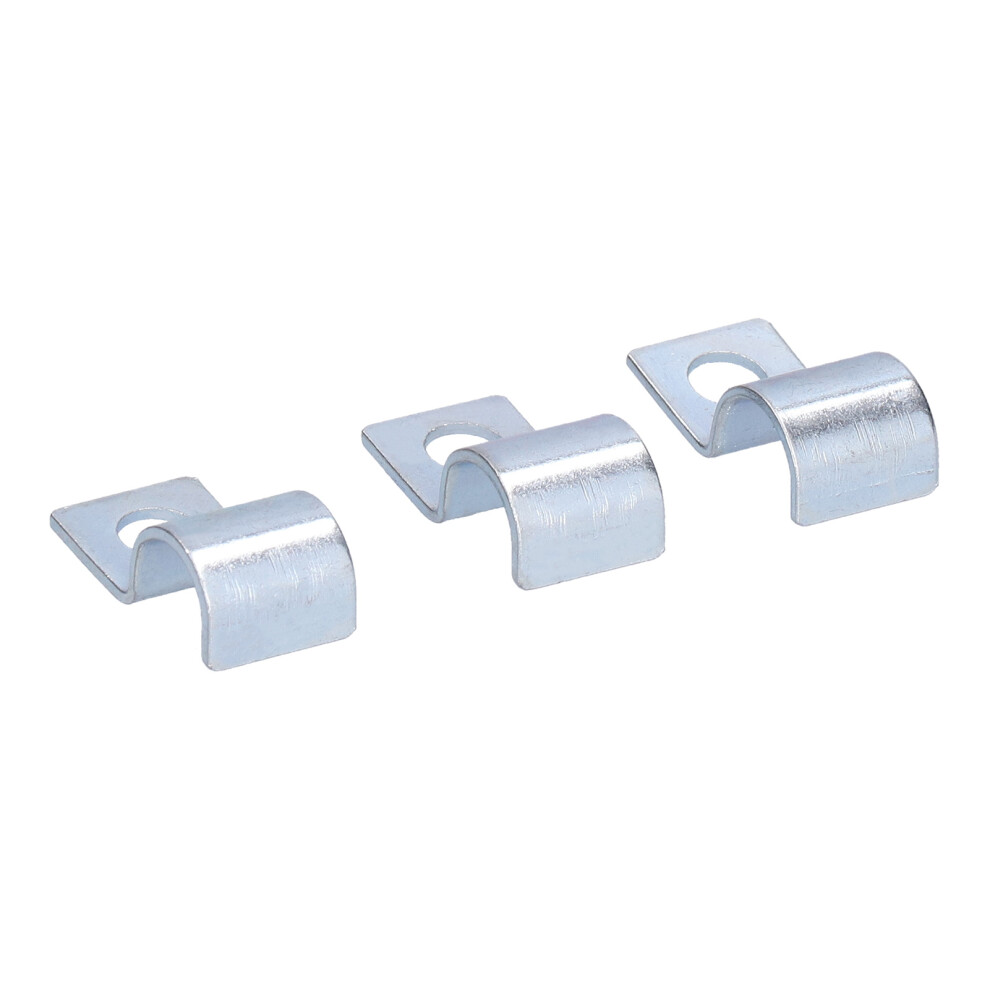 20Pcs Zinc Plated 304 Stainless Steel Single Hole Pipe Clamp 10Mm 8041376984060