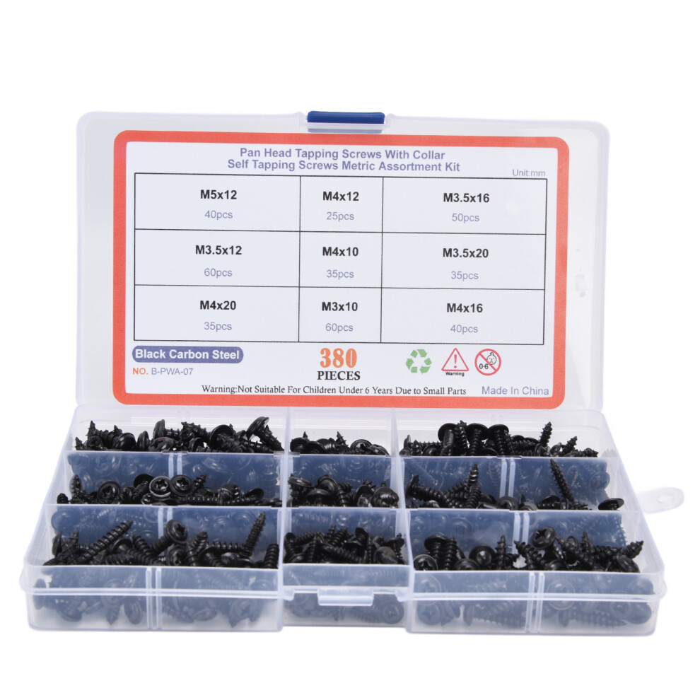 Phillips Truss Head Tapping Screws Adjustable Bearing Surface Area Screws Self Tapping Screws Assortment Kit Corrosion Resistant Wear Resistant For 9175034329562