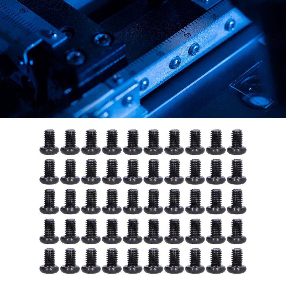 Bulk 50 Steel Pan Head Screws Din 7985 M4x6 Fully Threaded Black Zinc Plated 4611376726317