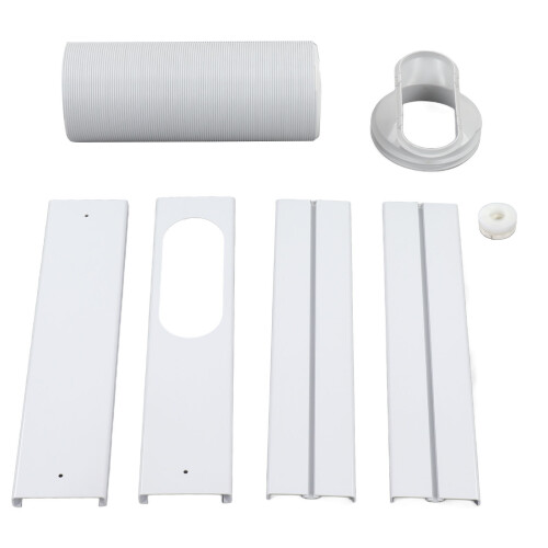 Mangueira flexível para ar condicionado portátil com rosca anti-horária, encaixe universal, resistente ao calor, extensível até 80 polegadas 2