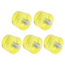 Durable Transparent Yellow Rubber Hammer Head M8x1 Set of 5 Φ30mm