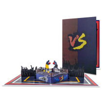 Einzigartige 3D-Popup-Boxszene-Grußkarte mit Umschlag, faltbare