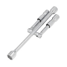 14in 4-Way Cross Wrench for Auto & Machine Repair, High Carbon Steel, Foldable